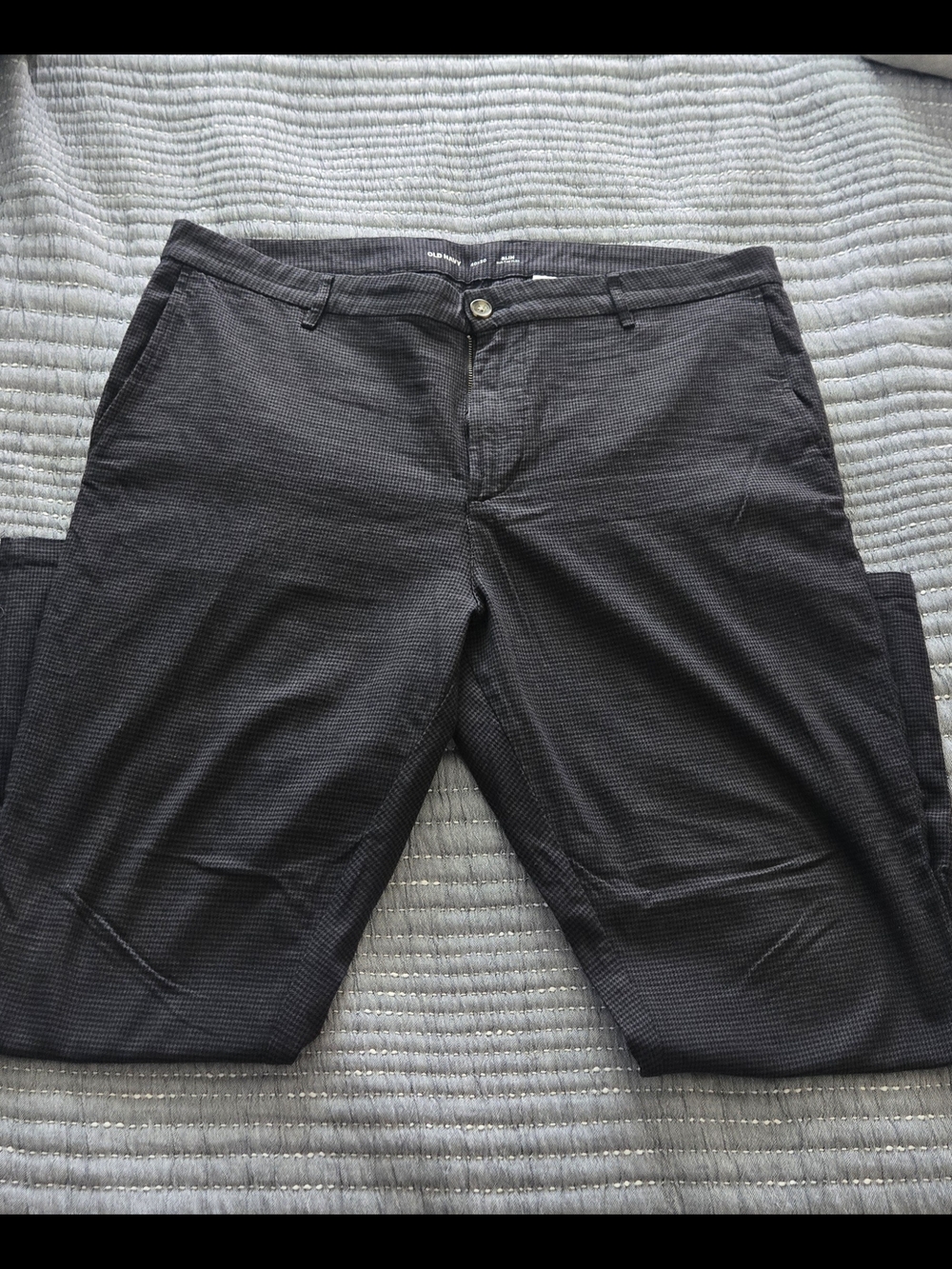 Old Navy Men's Charcoal Herringbone Chinos Sz 40 X 30